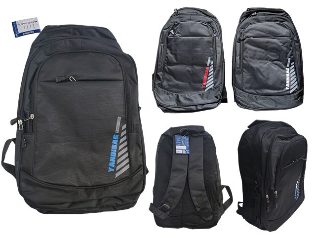 48 Bulk Backpack 17x12x8-inch 2-Cup Holder 4-Pocket 4 Assorted