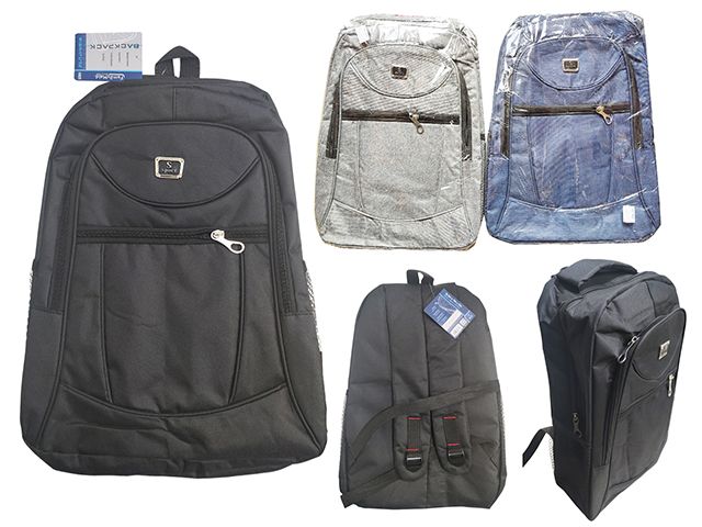 48 Bulk Backpack 16.5-inchx11-inchx5-inch With Flap 2-Cup Holder 3-Pocket