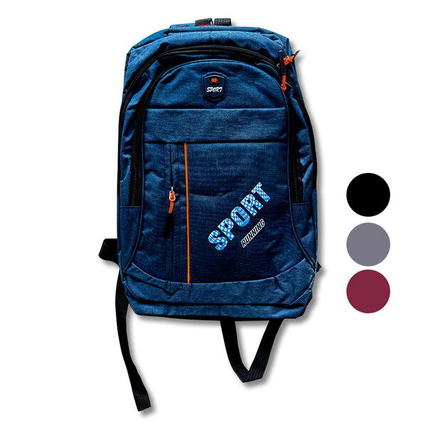 24 Bulk 17-Inch Canvas School Bag Assorted Colors