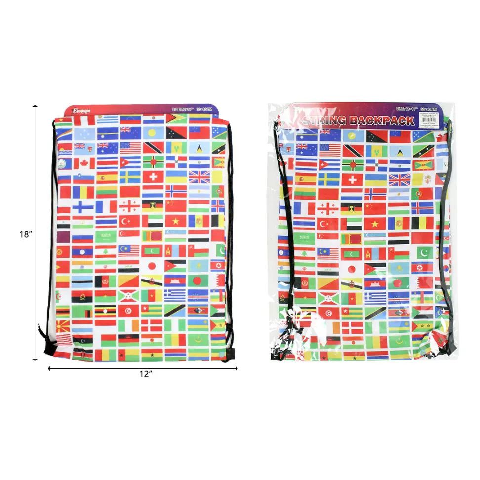 Country Flags String Bag